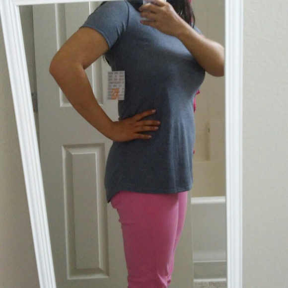 LuLaRoe Tops - Heathered Blue Classic T w/ White Dots